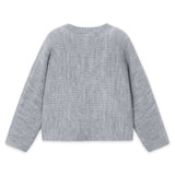 Mayoral Girls Knit Sweater & Skirt Set w/ Pearls 7-12 ~ Mixed Grey