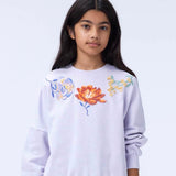 Molo Marika Sequin Flowers Sweatshirt ~ Thistle