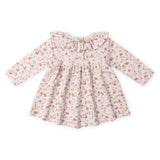 Quincy Mae Ruffle Collar l/s Dress ~ Garden/Lilac
