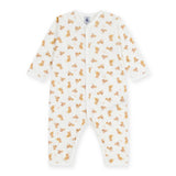 Petit Bateau l/s Leopards Print Romper ~ White/Leopard