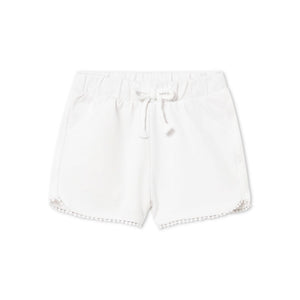 Mayoral Baby Girl Shorts w/ Trim ~ White