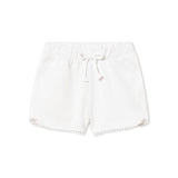 Mayoral Baby Girl Shorts w/ Trim ~ White