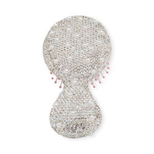 Bari Lynn Crystalized Hair Brush w/ Pearls ~ Clear