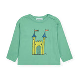 Bobo Choses Baby Faraway Castle l/s T-Shirt & Sweatpants Set ~ Green