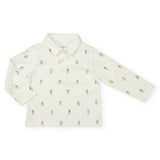 Mayoral Baby Boy Winter Bears Print l/s Polo ~ Cream