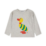 Bobo Choses Baby Tic Tac Toe Color Block Zip Sweatshirt, Duck l/s Tee & Joggers Set ~ Navy/Green Multi