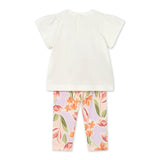 Mayoral Baby Girl Flutter Sleeve Tee & Leggings Set ~ Blossom