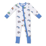 Angel Dear 2 Way Zipper Convertible Romper ~ Monster Trucks