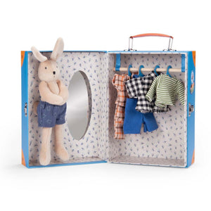 Moulin Roty The Big Family Sylvain Little Wardrobe Suitcase & Doll Set