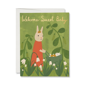 Red Cap Cards Sweet Bunny Baby Card
