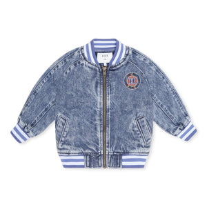 Huxbaby Dreamy Denim Bomber Jacket ~ Denim