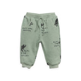 Play Up Baby Printed Fleece Sweatshirt & Sweatpants Set ~ Iguanas/Sage