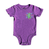 Rowdy Sprout Grateful Dead Kaleidoscope Bears s/s Onesie ~ Plum Diggity