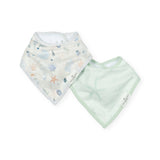 Loulou Lollipop Muslin Bandana Bib Set ~ Seashells