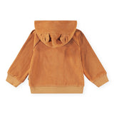 Molo Baby Dirk Velour Hoodie, Eloy l/s Tee & Sigo Sweatpants Set ~ Furry Friends/Brown Sugar