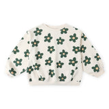 Rylee + Cru Girls Oversized Sweatshirt & Wide Leg Sweatpants Set ~ Daisy/Natural