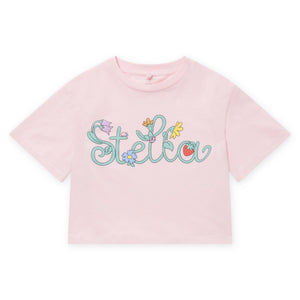 Stella McCartney Girls Stella Logo s/s T-Shirt 7-12 ~ Pink