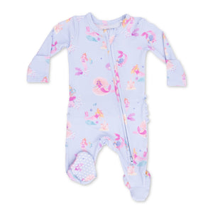 Angel Dear 2 Way Zipper Ruffle Back Footie ~ Mermaid Princesses