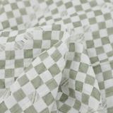 Little Unicorn Organic Cotton Muslin Swaddle ~ Green Checker