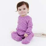 Magnetic Me Modal Printed Magnetic Waffle Footie ~ Pink Ribbon