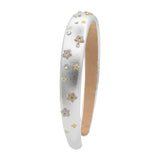 Bari Lynn Thin Crystallized Metallic Star Headband