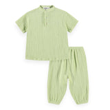 Molo Baby Ever Shirt & Serene Pants Set ~ Misty Green