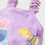 Mayoral Baby Girl Flowers Swimsuit ~ Lilac