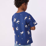 Petit Bateau Boys Seagulls Print s/s T-shirt ~ Navy
