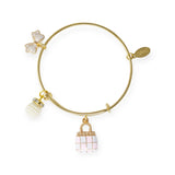 Tiny Treats & Zomi Gems Purse & Bow Gold Bangle Bracelet