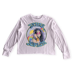 Rowdy Sprout Girls Janis Joplin l/s Slouch Tee 7-12 ~ Preppy Pink