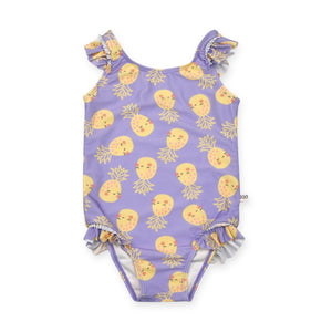 Zoocchini Ruffled One Piece Swimsuit ~ Pineapple
