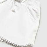 Mayoral Baby Girl Shorts w/ Trim ~ White