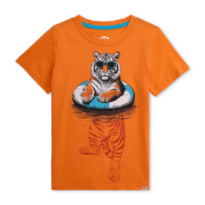 Appaman Boys Tiger Graphic s/s Tee ~ Tangerine
