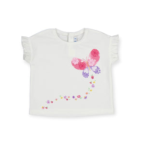Mayoral Baby Girl s/s T-Shirt & Printed Leggings ~ Butterfly/Dahlia Floral