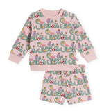 Stella McCartney Baby Girl Stella Lettering Sweatshirt & Shorts Set ~ Pink Multi