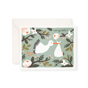 Rifle Paper Co. Congrats Stork Baby Card