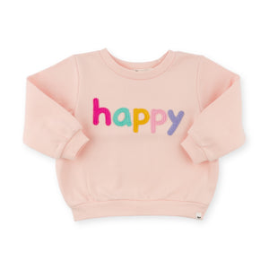 Oh Baby! Happy Brights Boxy Sweatshirt ~ Barely Pink
