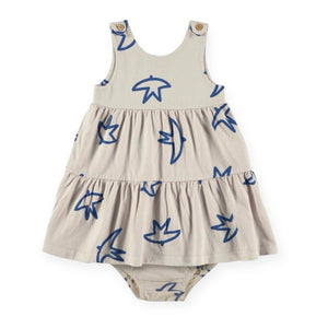 Babyclic Printed Dress w/ Bloomer ~ Birds Fly/Ivory