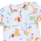 Angel Dear 2 Way Zipper Footie ~ Breakfast Club Blue