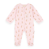 Sophie La Girafe Front Snap Printed Footie ~ Barely Pink