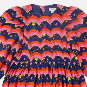 Stella McCartney Girls Stars Wiggle l/s Dress ~ Pink Multi