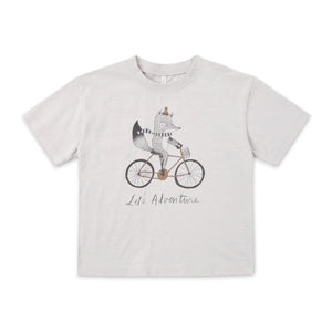 Rylee + Cru Baby Let's Adventure Relaxed Tee & Mulberry Stripe Jogger Set ~ Fog/Midnight