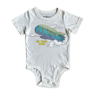 Rowdy Sprout Led Zeppelin 1968 s/s Onesie ~ Vintage White