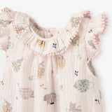 Elegant Baby Lace Edge Ruffle Collar Muslin Bubble ~ Tea Party Picnic