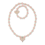 Milk x Soda Pink Heart Necklace & Bracelet Set