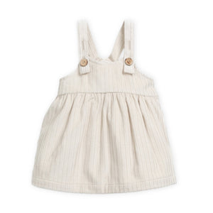 Play Up Baby Ruffle Collar Onesie & Corduroy Dress Set ~ Natural/Rose