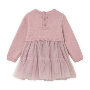 Mayoral Baby Girl Knit & Tulle Dress ~ Crystal