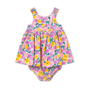 Mayoral Baby Girl Printed Dress w/ Bloomer ~ Lilac