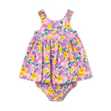 Mayoral Baby Girl Printed Dress w/ Bloomer ~ Lilac