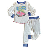 Rowdy Sprout Bruce Springsteen Cadillac l/s Pj Set ~ Vintage White/Blue